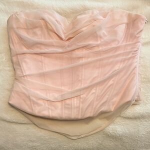 Elegant Pink Strapless Top